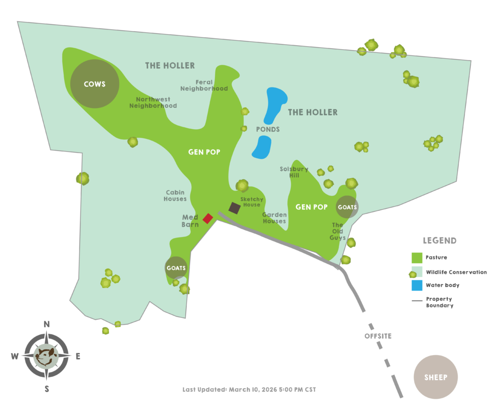 Odd Man Inn Animal Refuge's Sanctuary Map